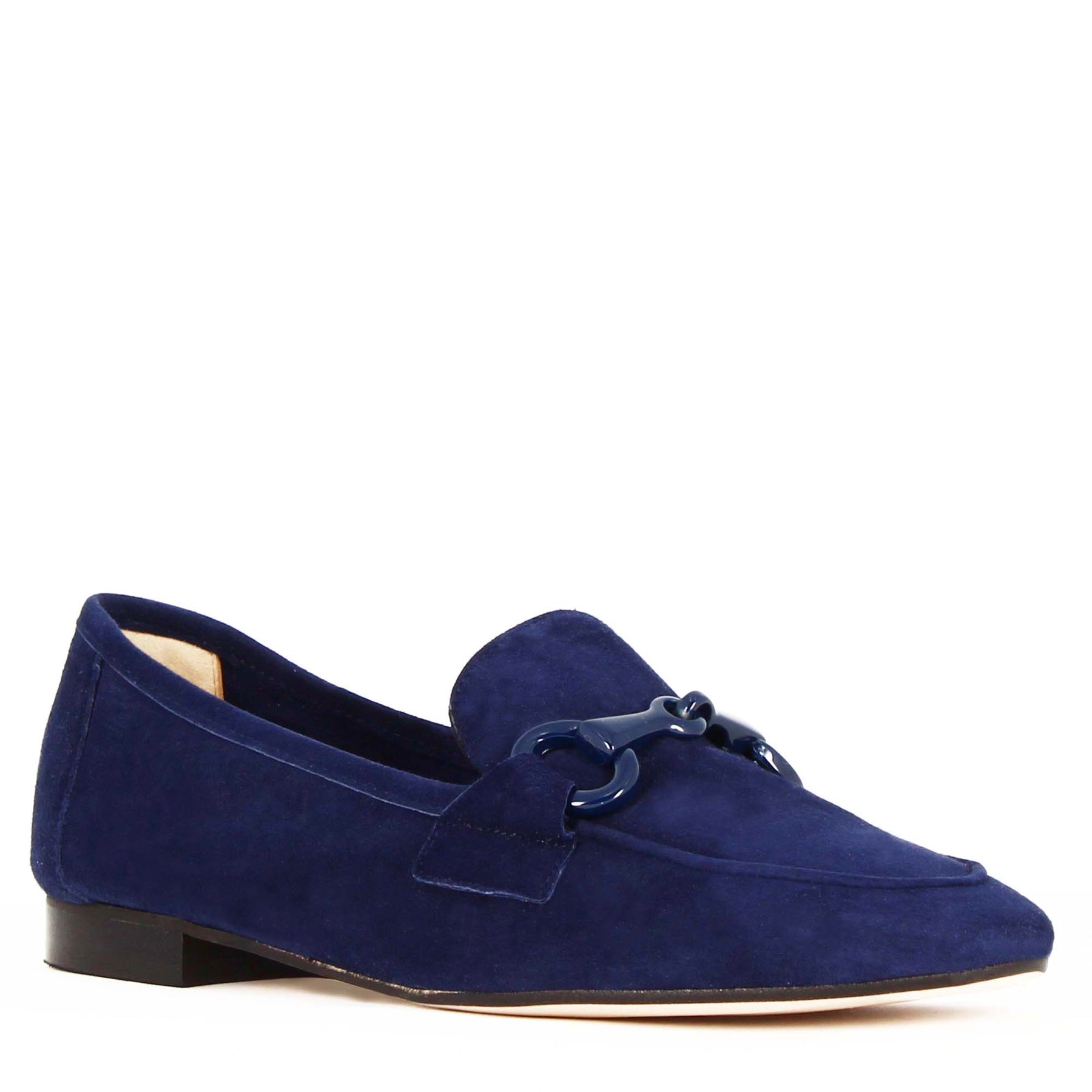 Women's Moccasin Dark Blue Suede