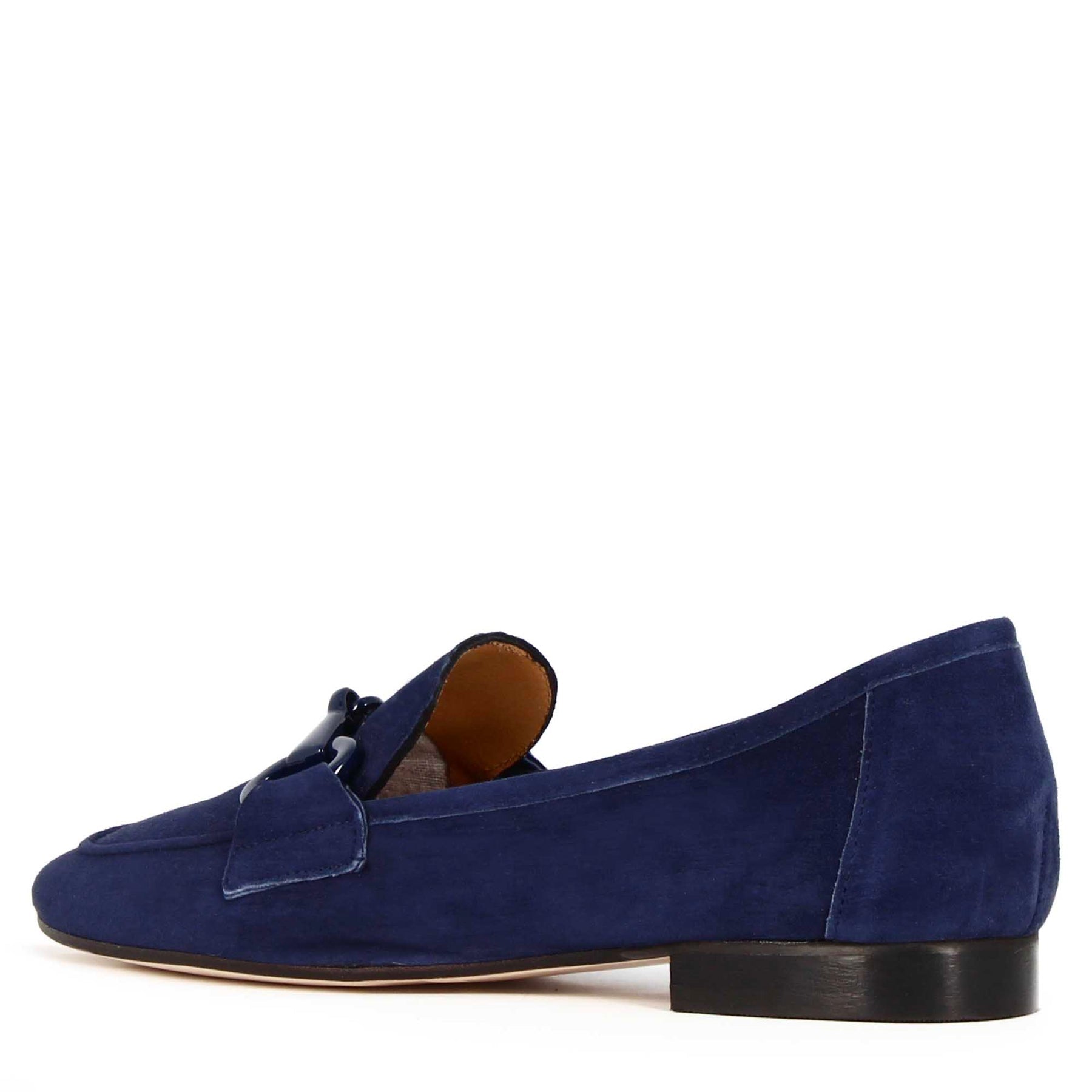Women's Moccasin Dark Blue Suede
