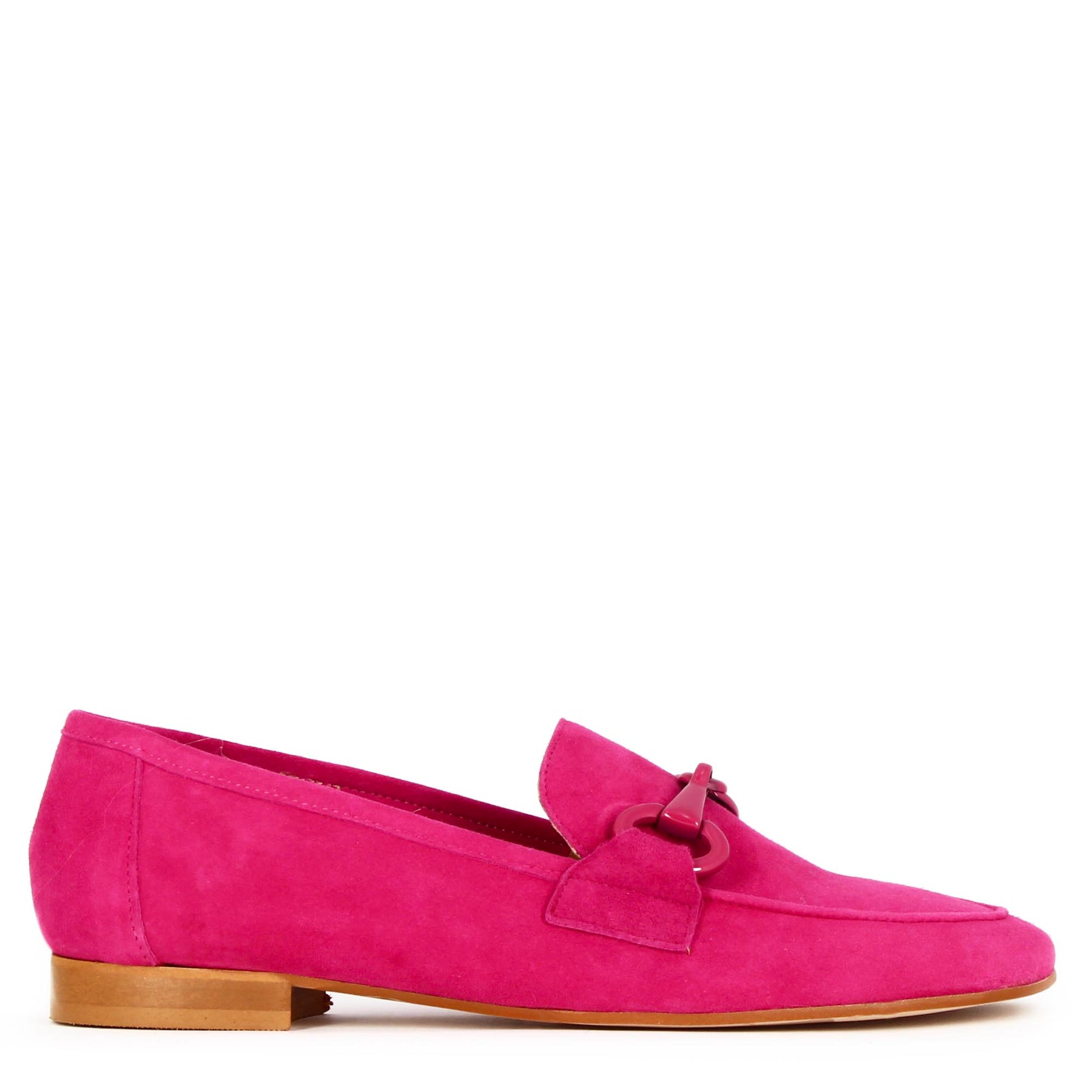 Women's Moccasin in Fuchsia Suede