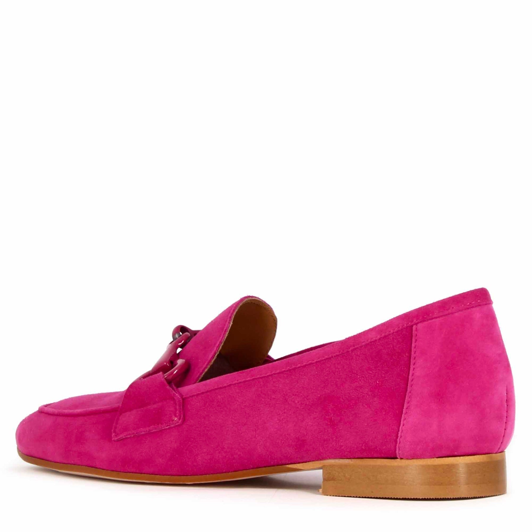 Women's Moccasin in Fuchsia Suede