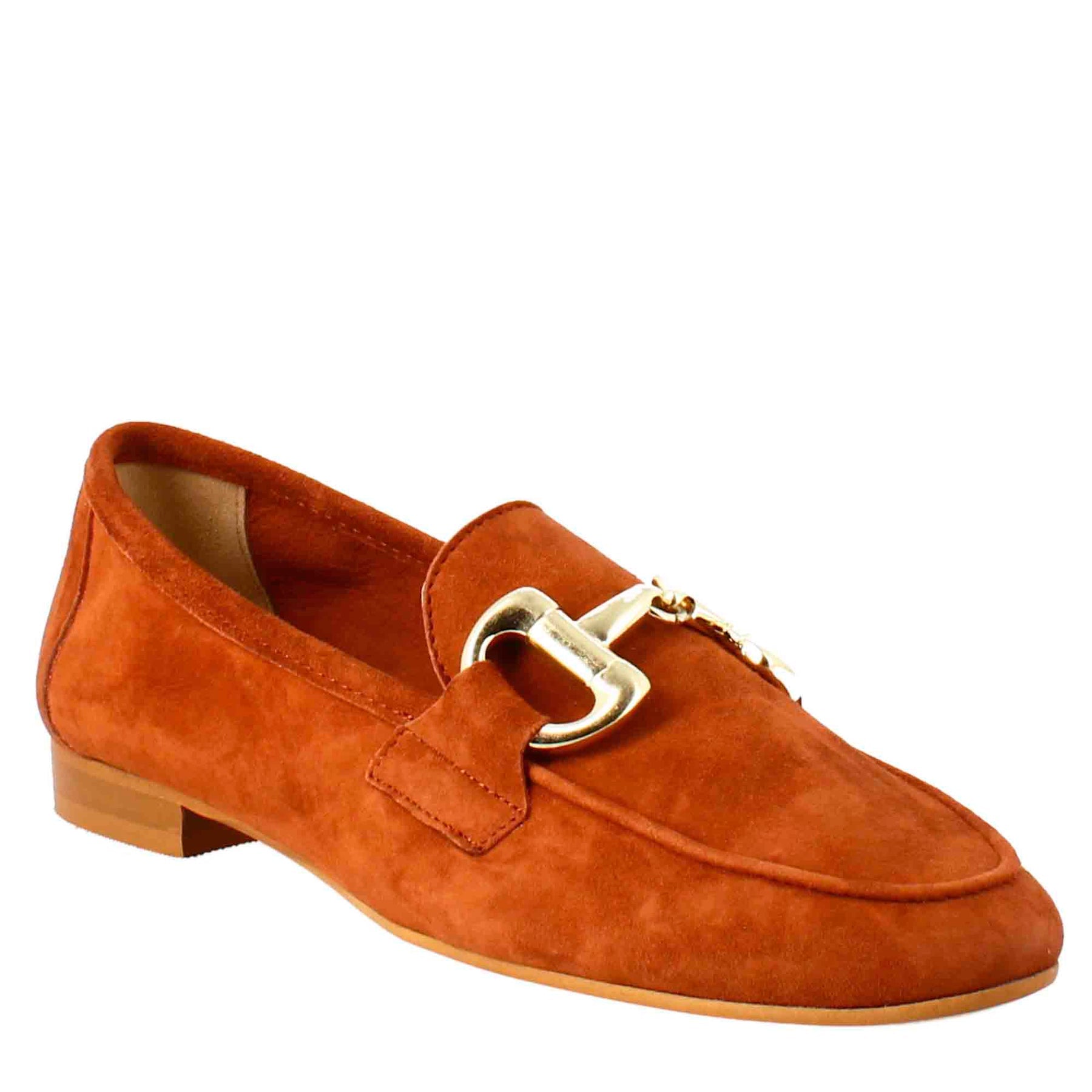 Women's Moccasin in Brown Suede