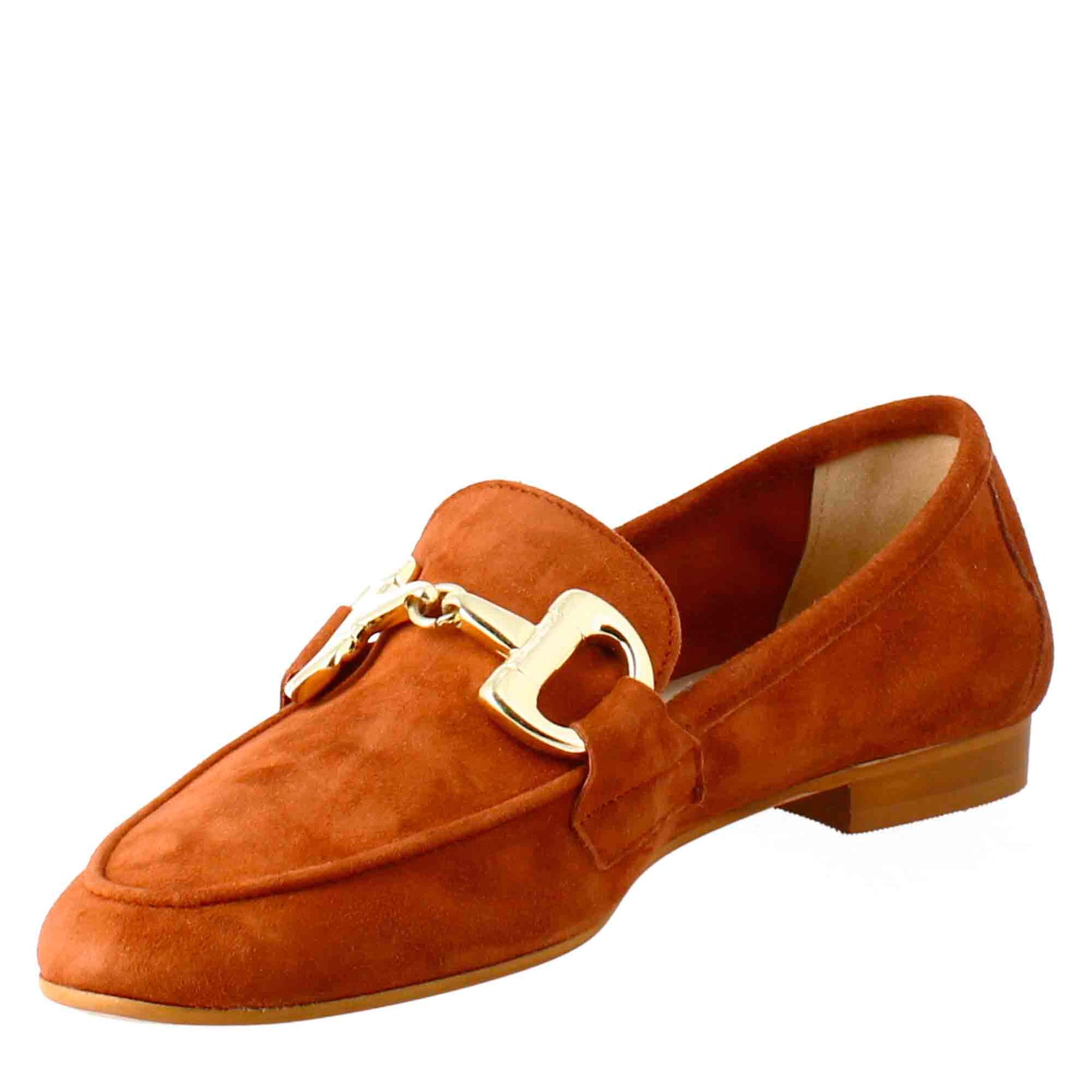 Women's Moccasin in Brown Suede