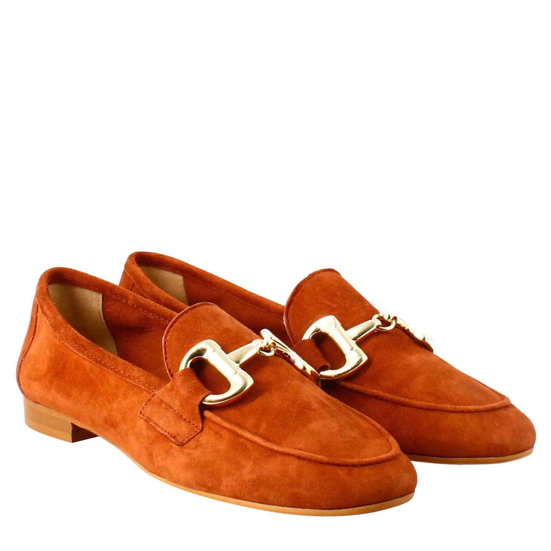 Women's Moccasin in Brown Suede