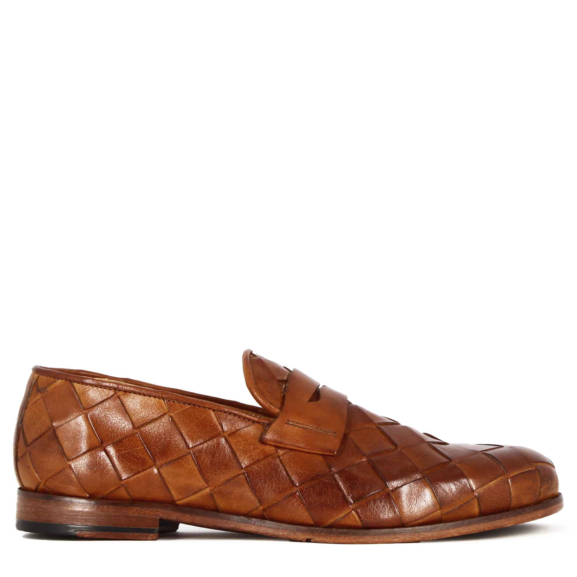 Vintage Loafer in Woven Leather