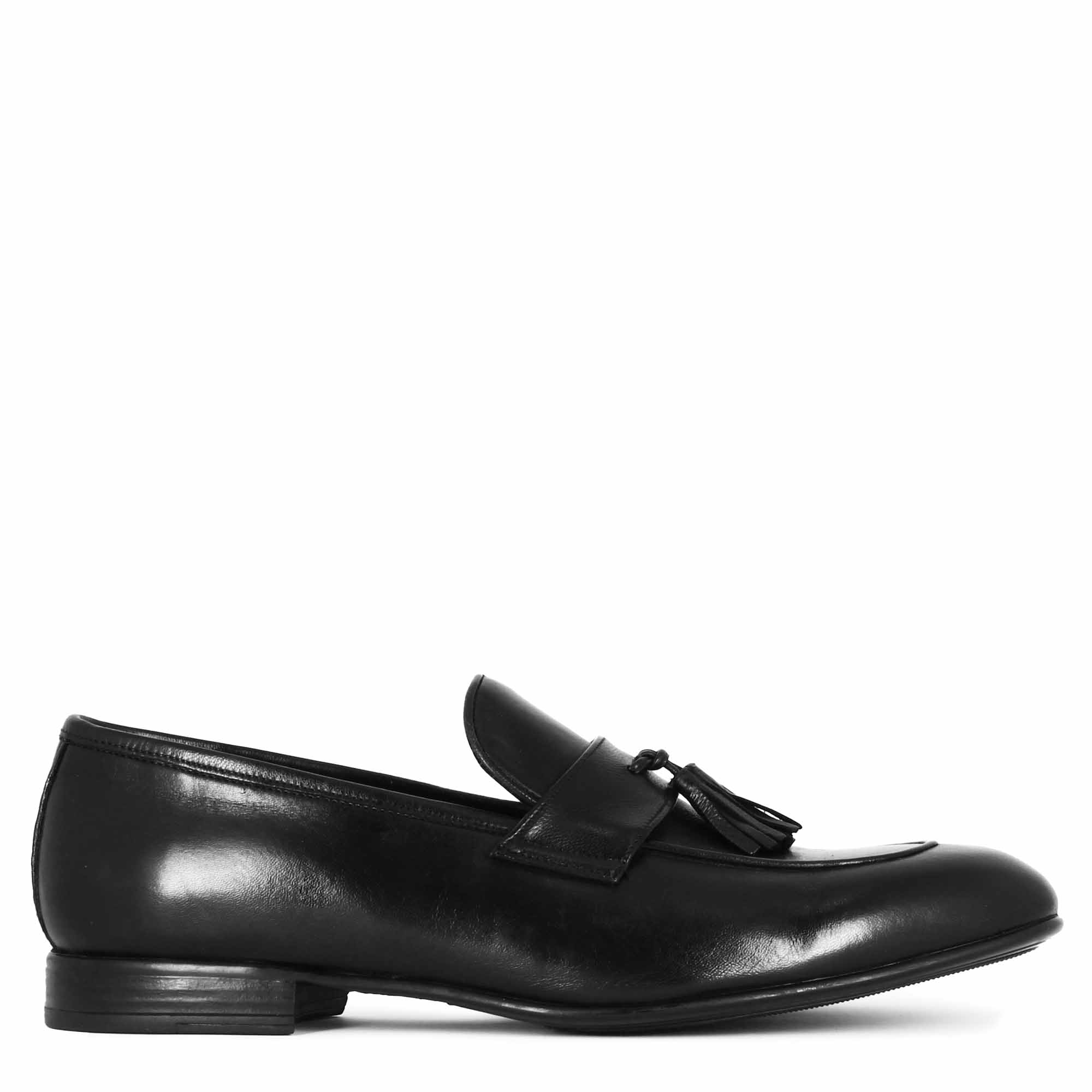 Soft Leather Tassels Loafers