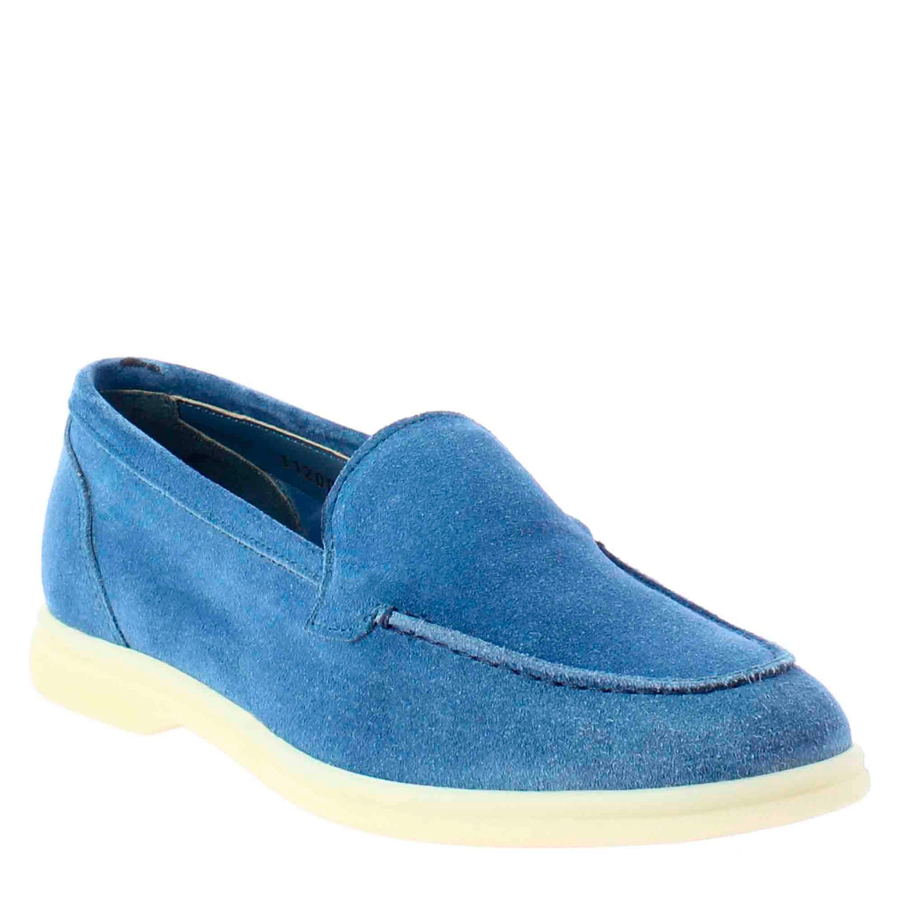 Light Blue Suede Flexible Women's Moccasin