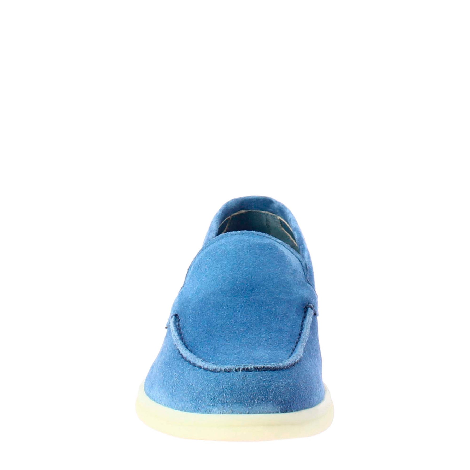 Light Blue Suede Flexible Women's Moccasin