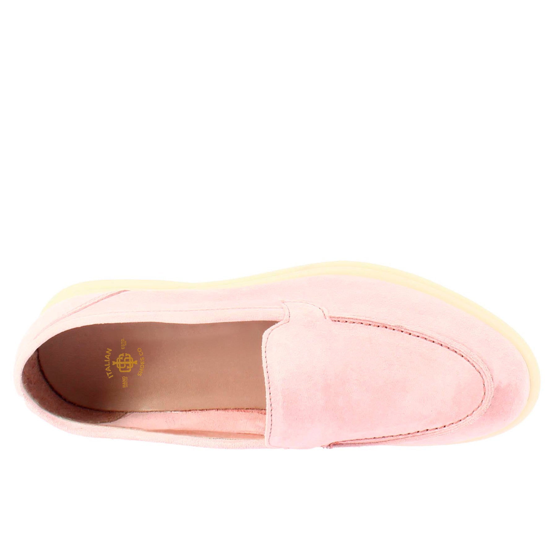 Women's Flexible Moccasin in Pink Suede Leather