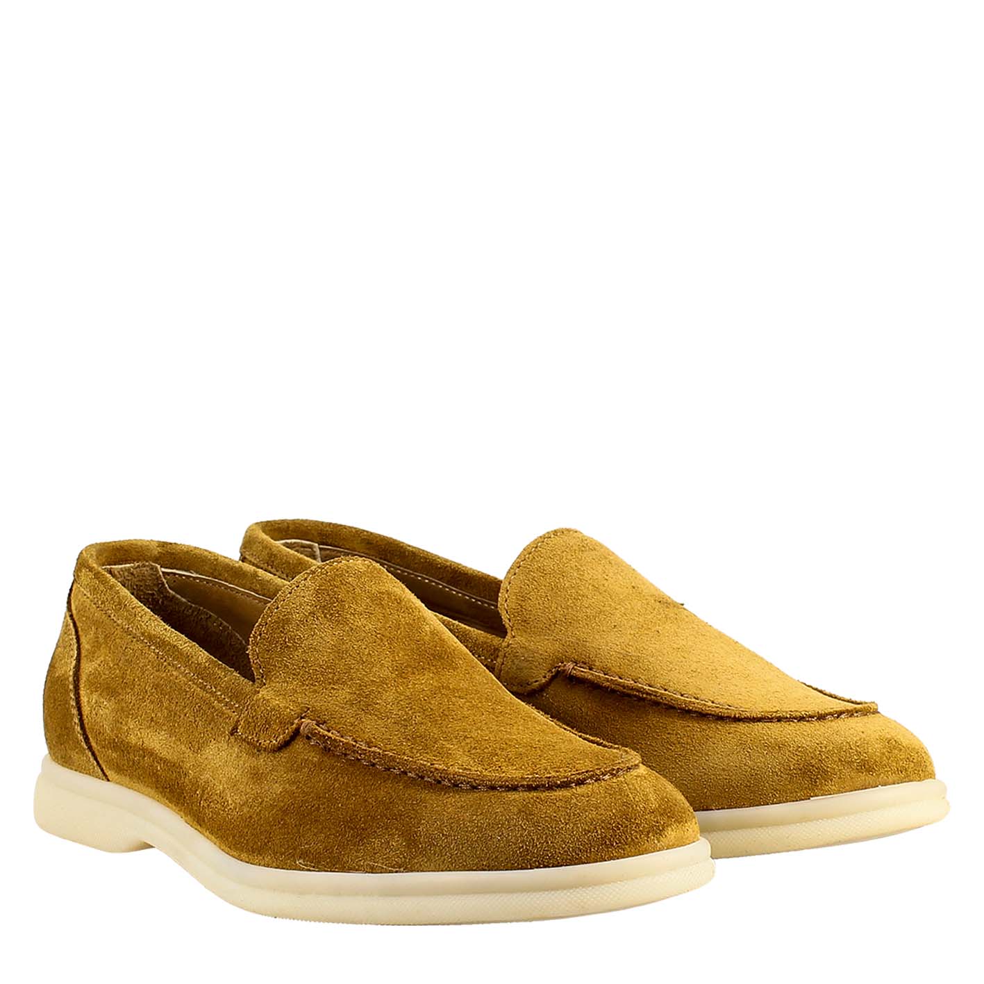Brown Suede Flexible Women's Loafers