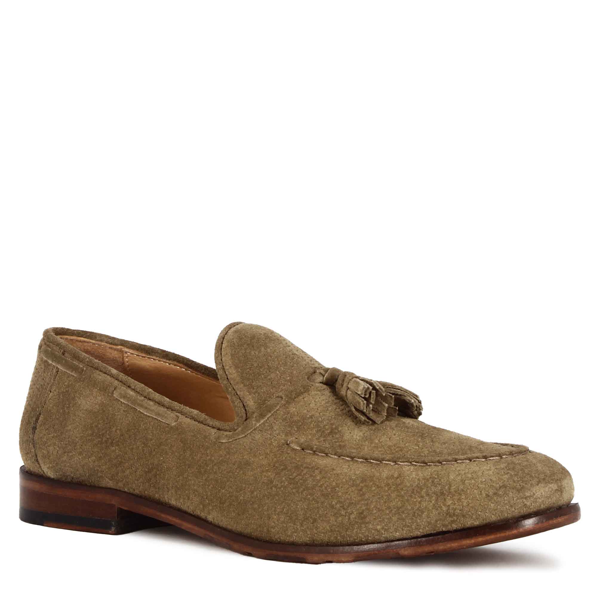 Suede Moccasin with Tassels