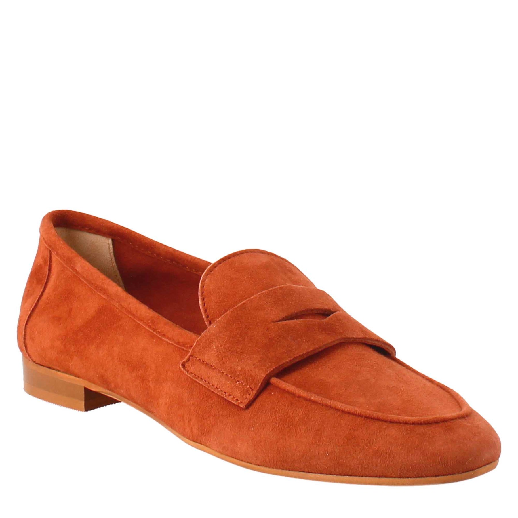 Orange Suede Women's Moccasin