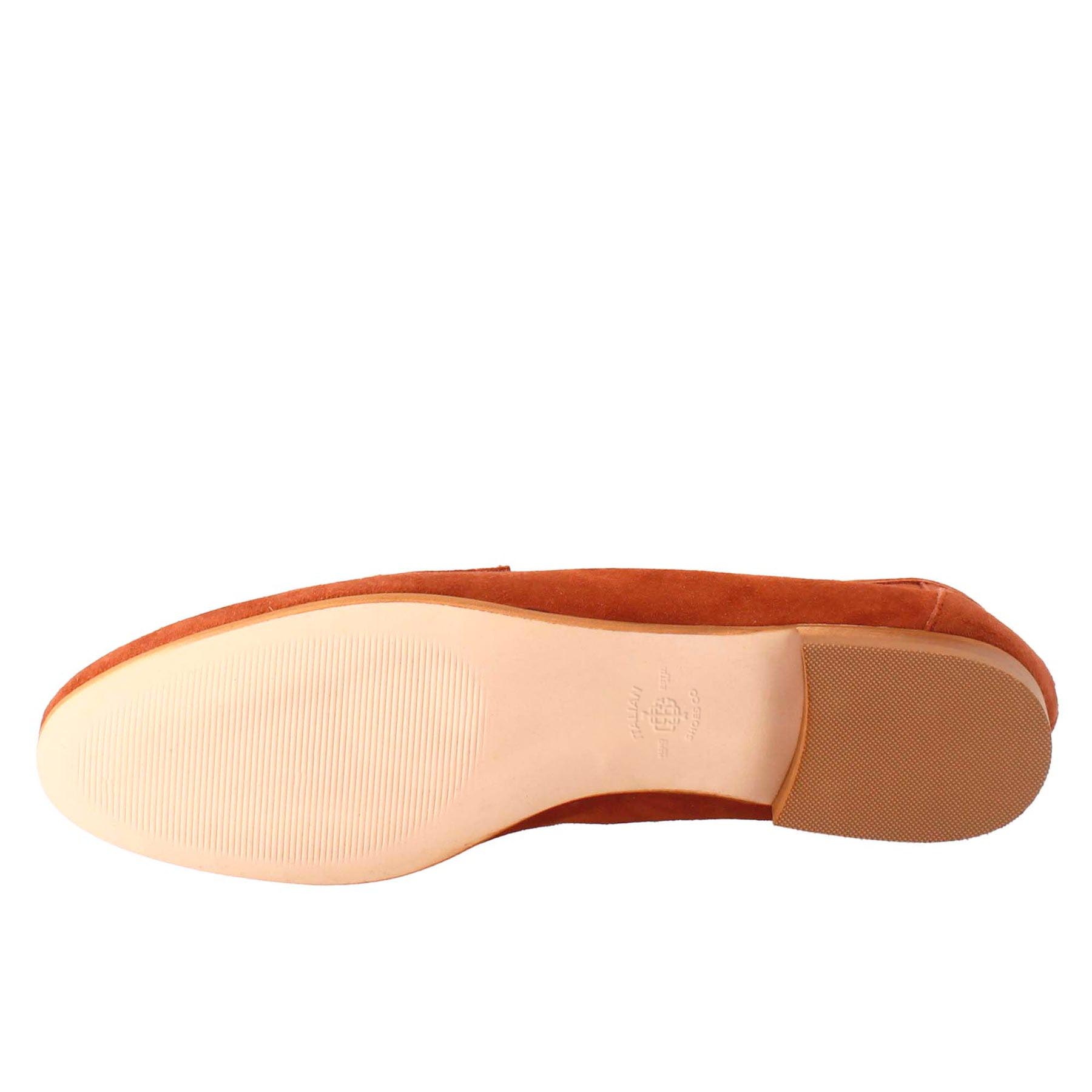 Orange Suede Women's Moccasin