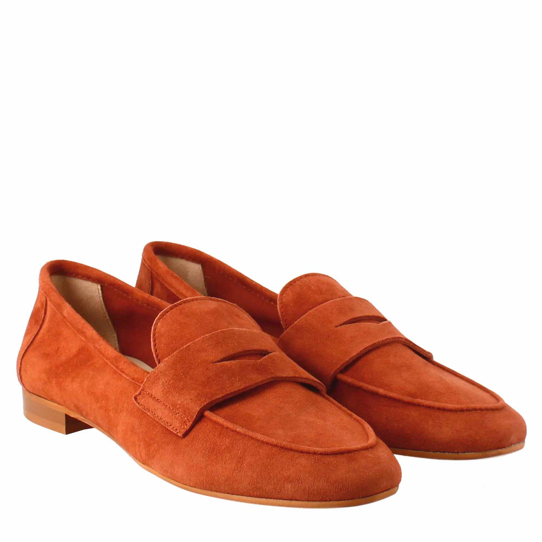 Orange Suede Women's Moccasin
