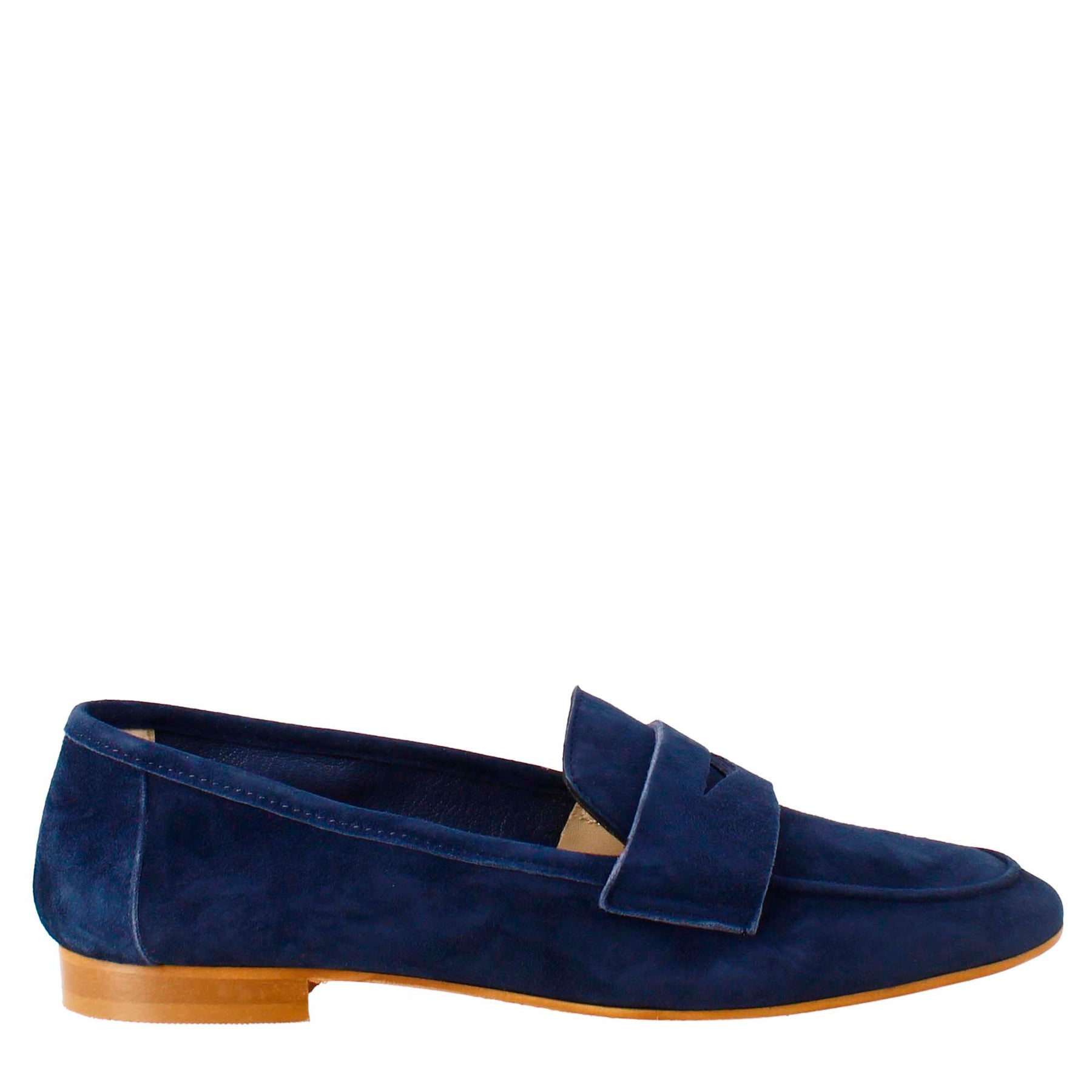 Dark Blue Suede Women's Moccasin