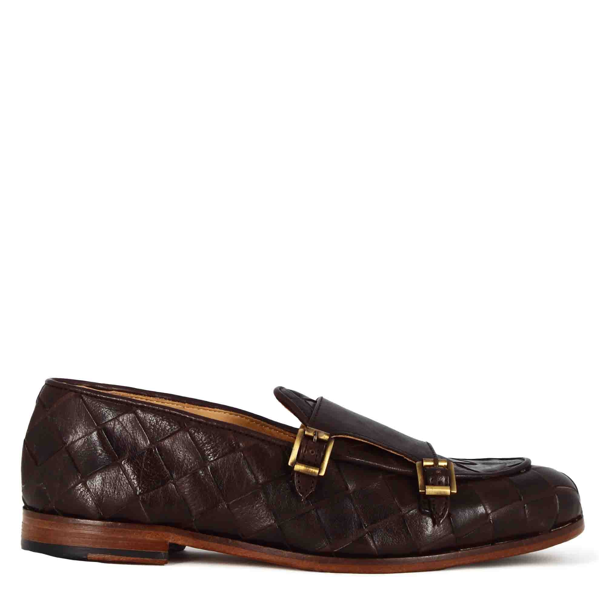 Moccasin With Double Golden Buckle