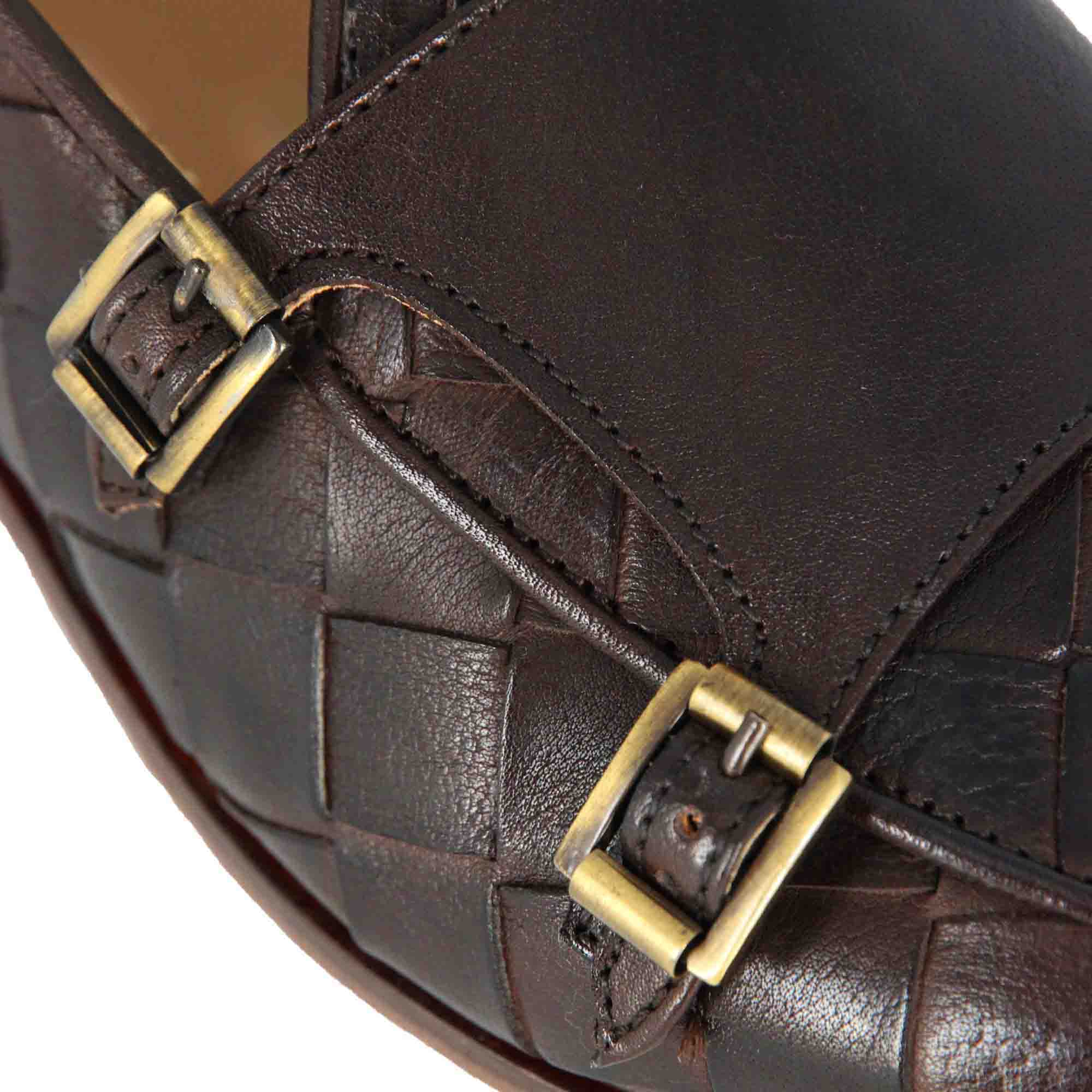Moccasin With Double Golden Buckle