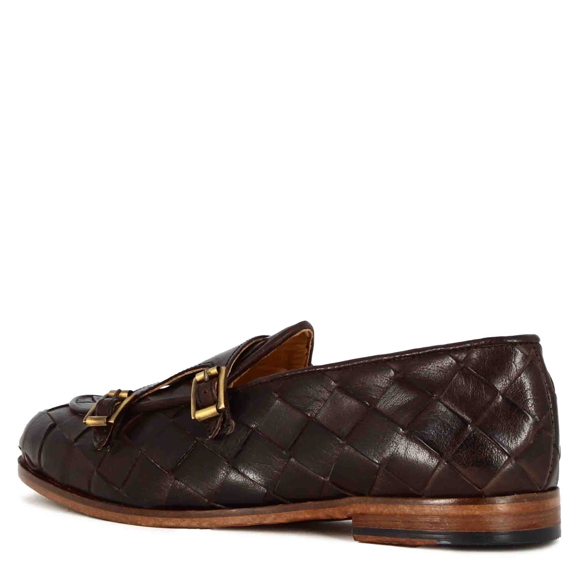 Moccasin With Double Golden Buckle