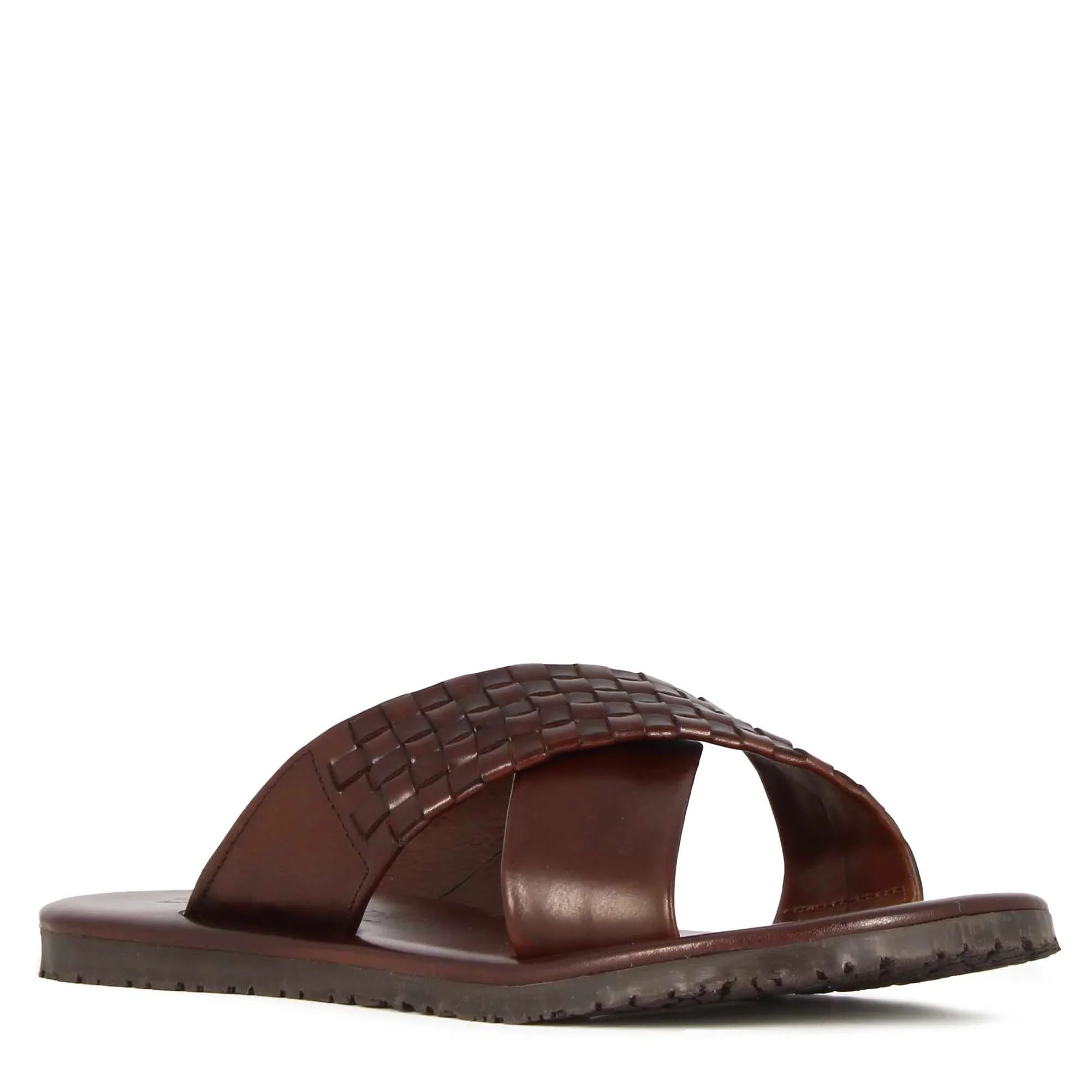 Handmade leather slip on