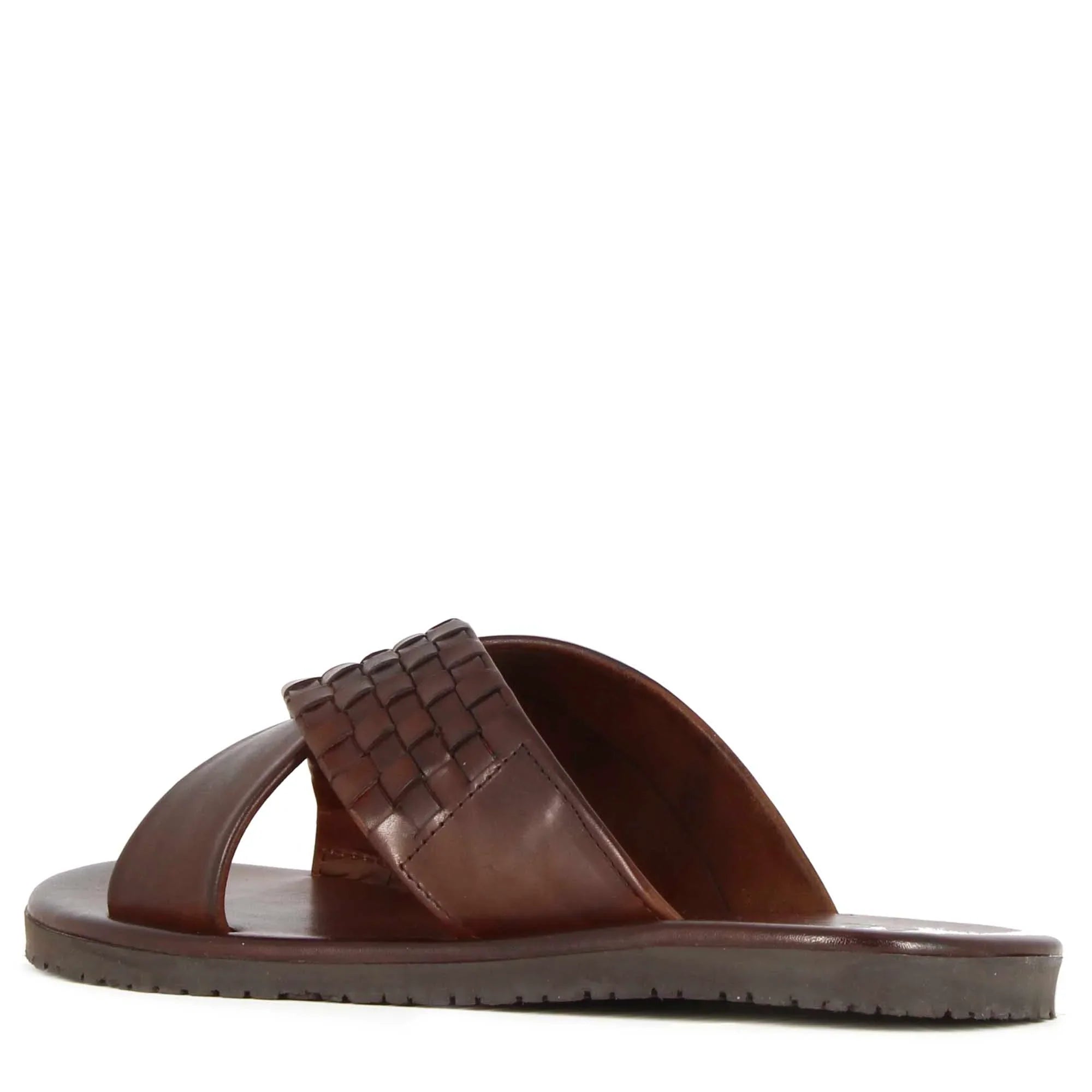 Handmade leather slip on