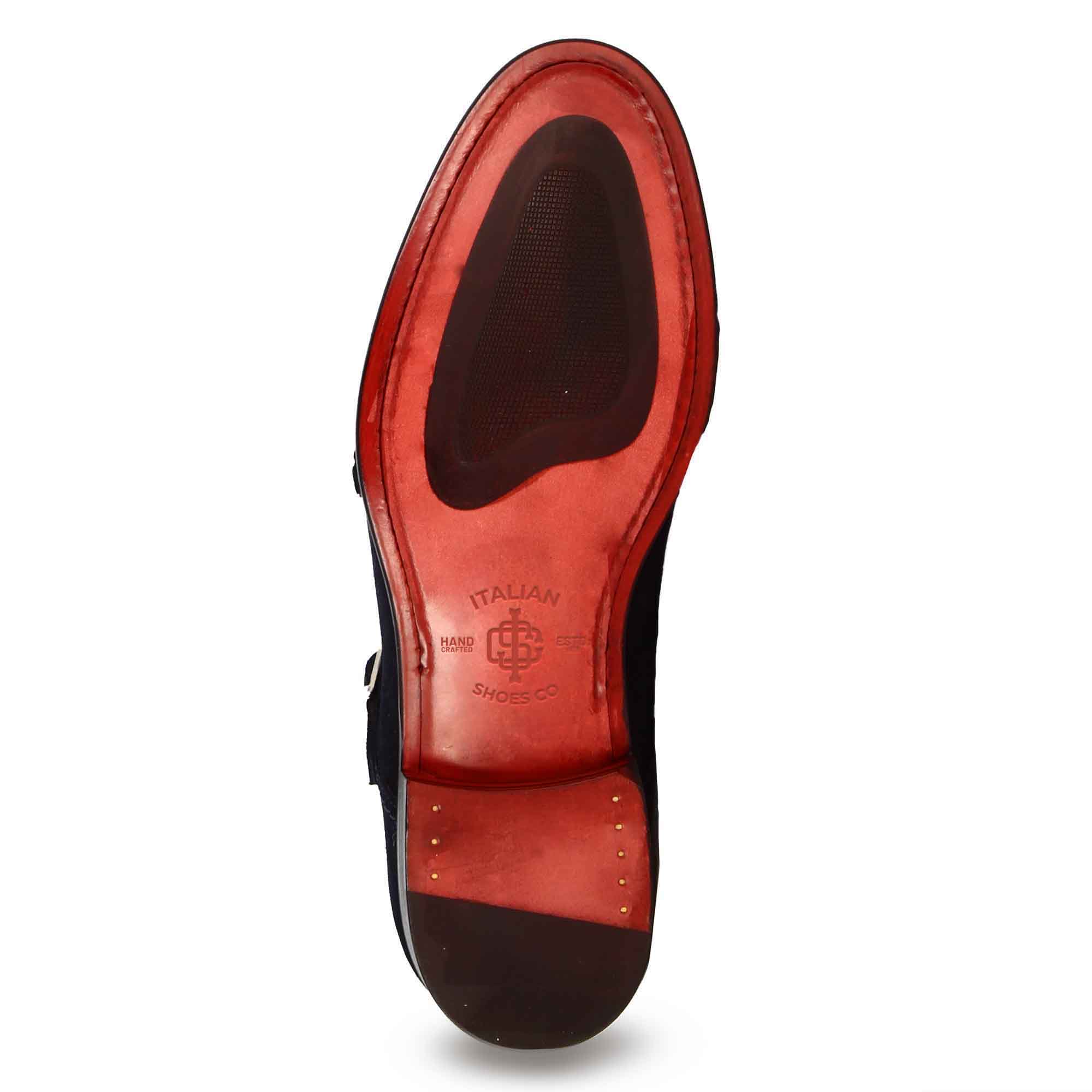 Suede Double Monk Strap Shoes