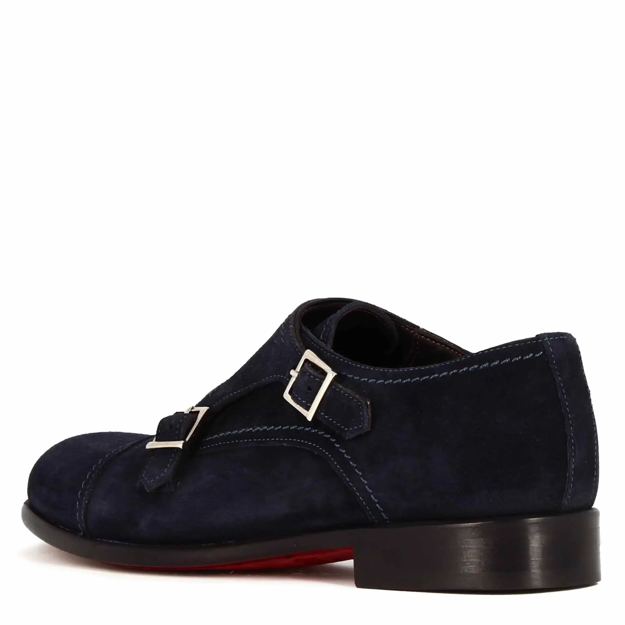 Suede Double Monk Strap Shoes