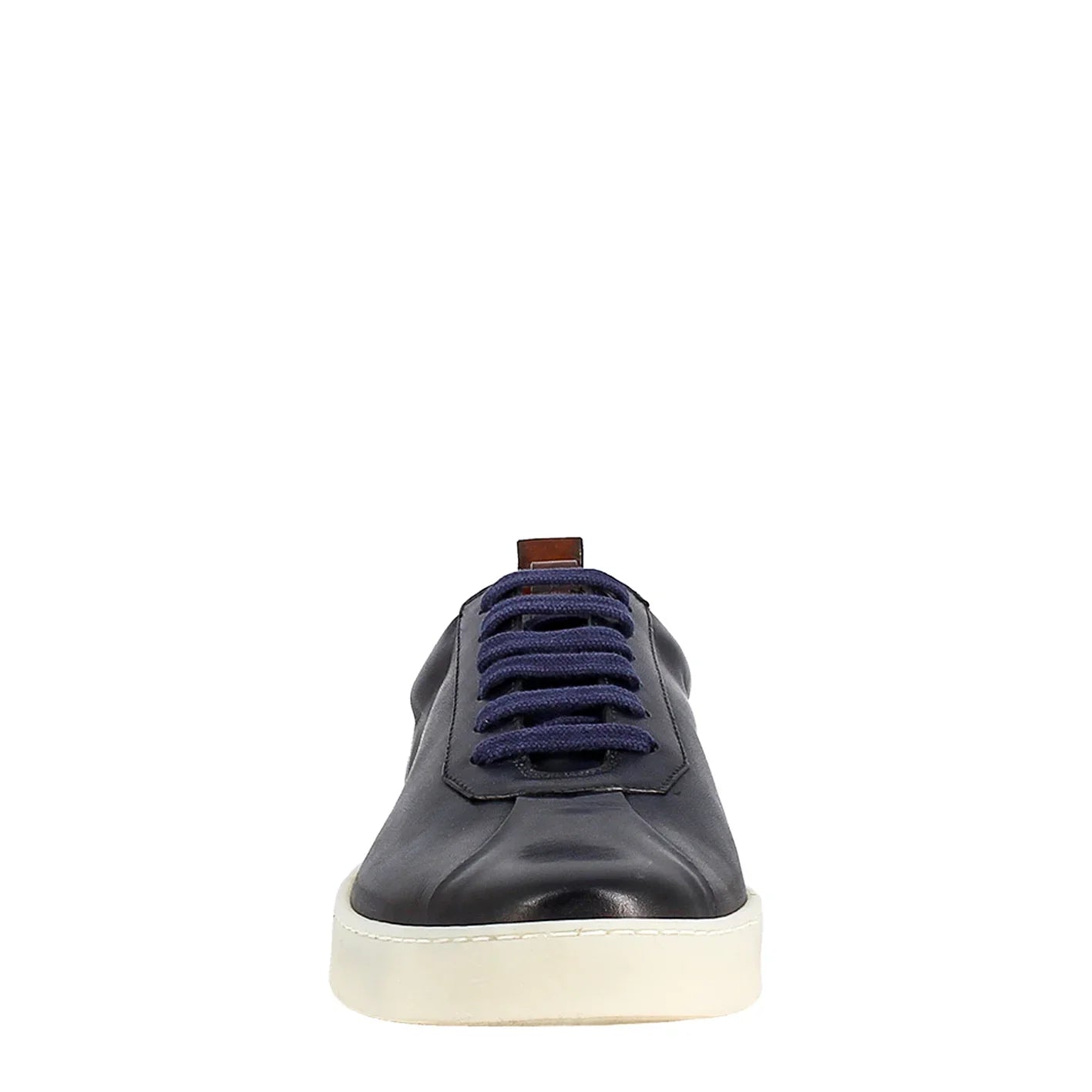 Blue Sneaker in smooth leather