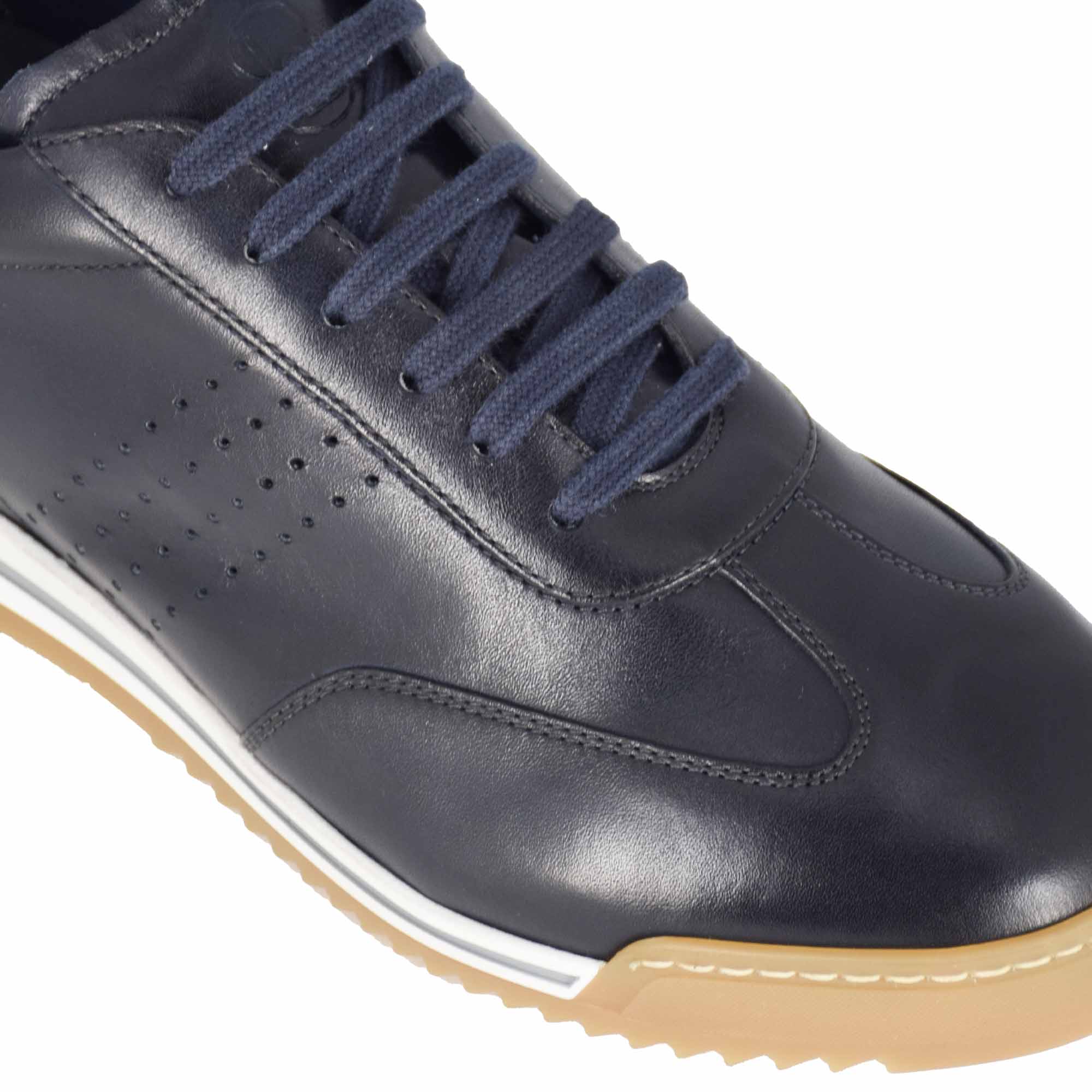 Men's Casual Sneaker In Leather