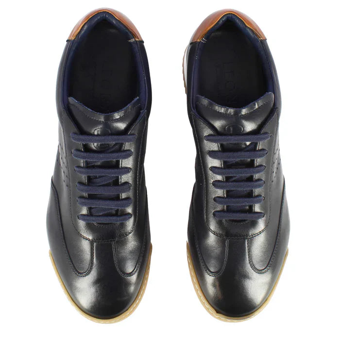 Men's casual sneaker in woven leather