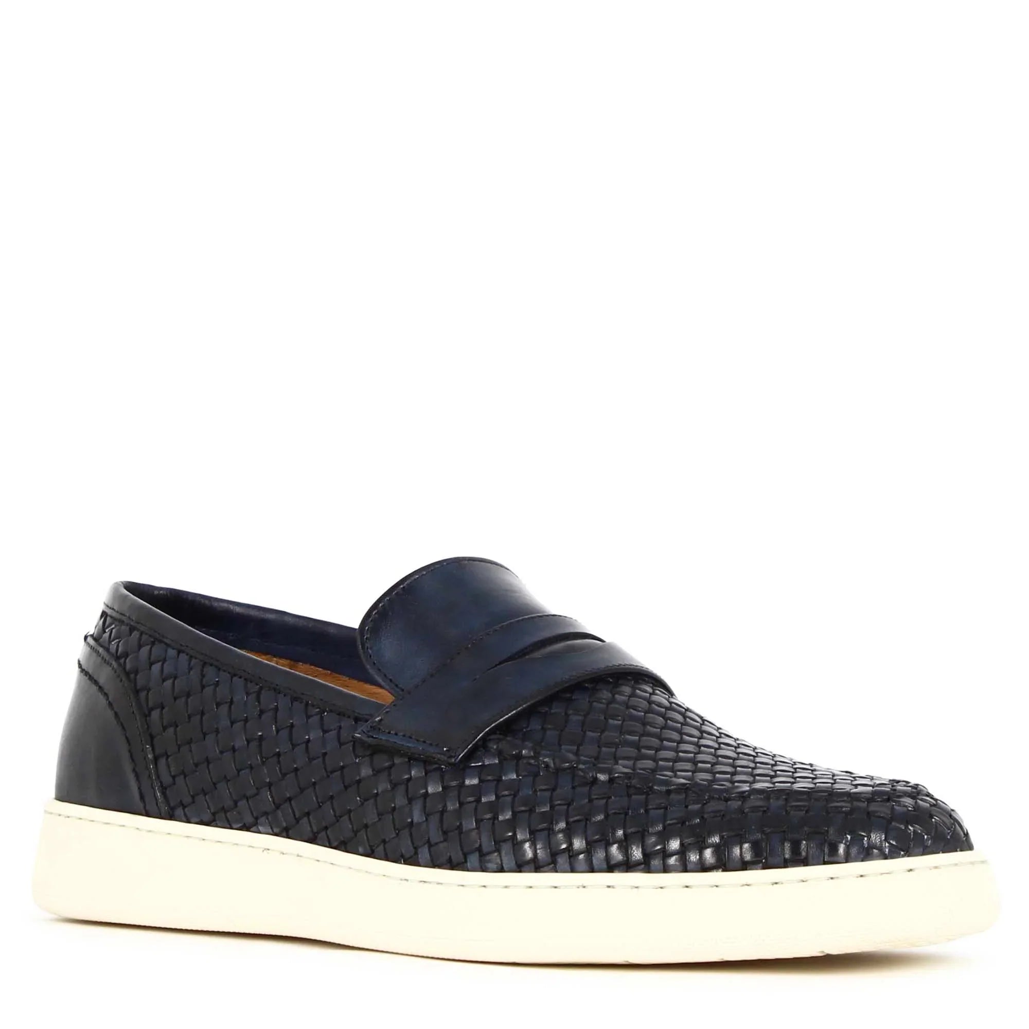 Men's Sneaker In Woven Leather
