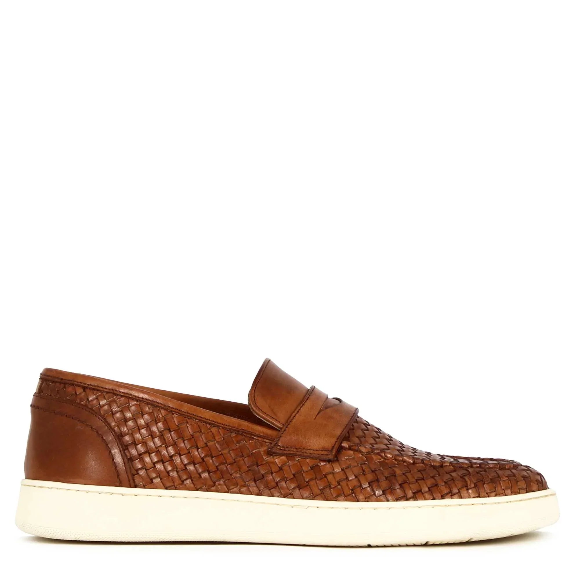 Men's Sneaker Made Of Woven Leather Color