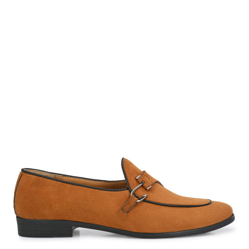 Static Side Hook Suede Leather Loafers