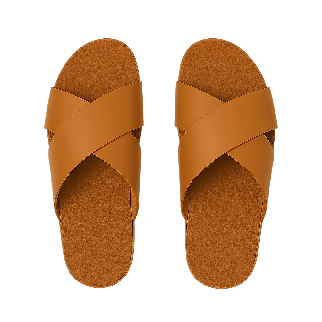 Pure Elegance White Leather Slipper