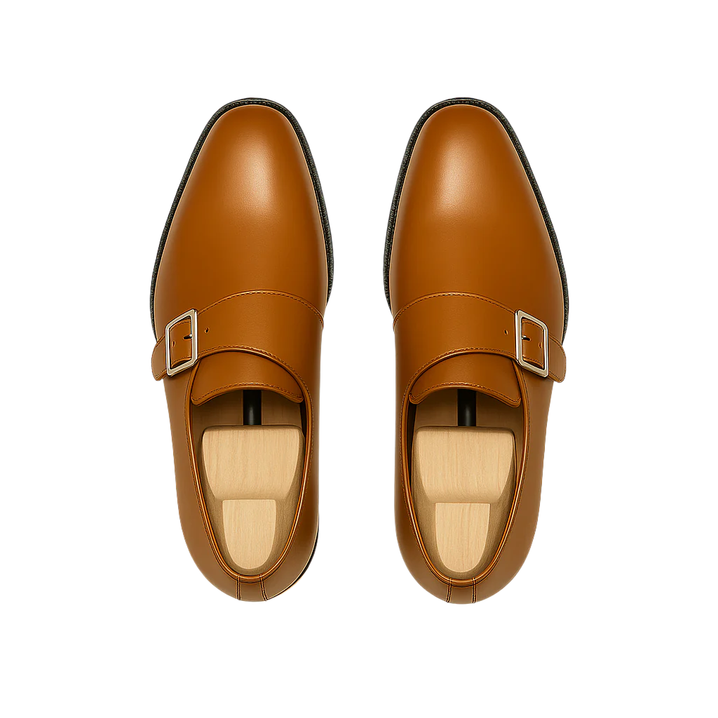 Classic Brown Monk Strap Leather Shoe