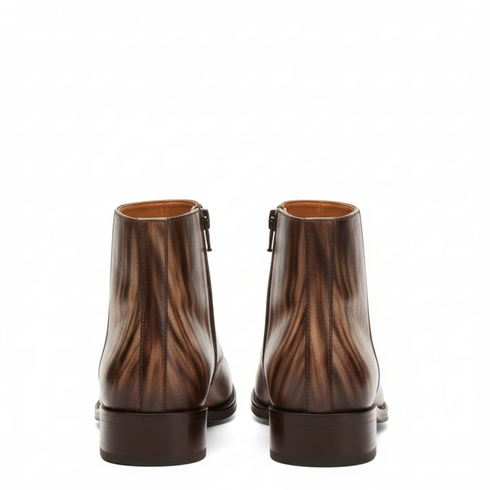 Italian Luxury Gradient Leather Chelsea Boots