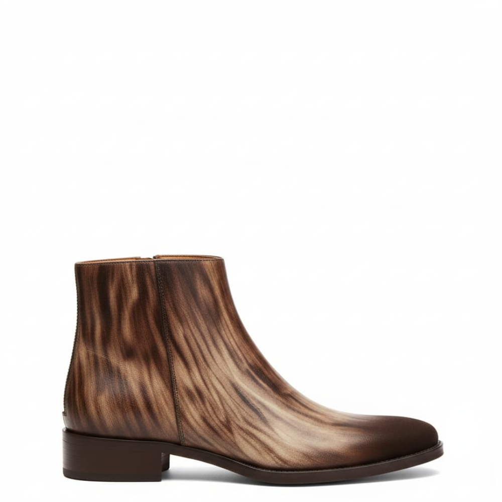 Italian Luxury Gradient Leather Chelsea Boots