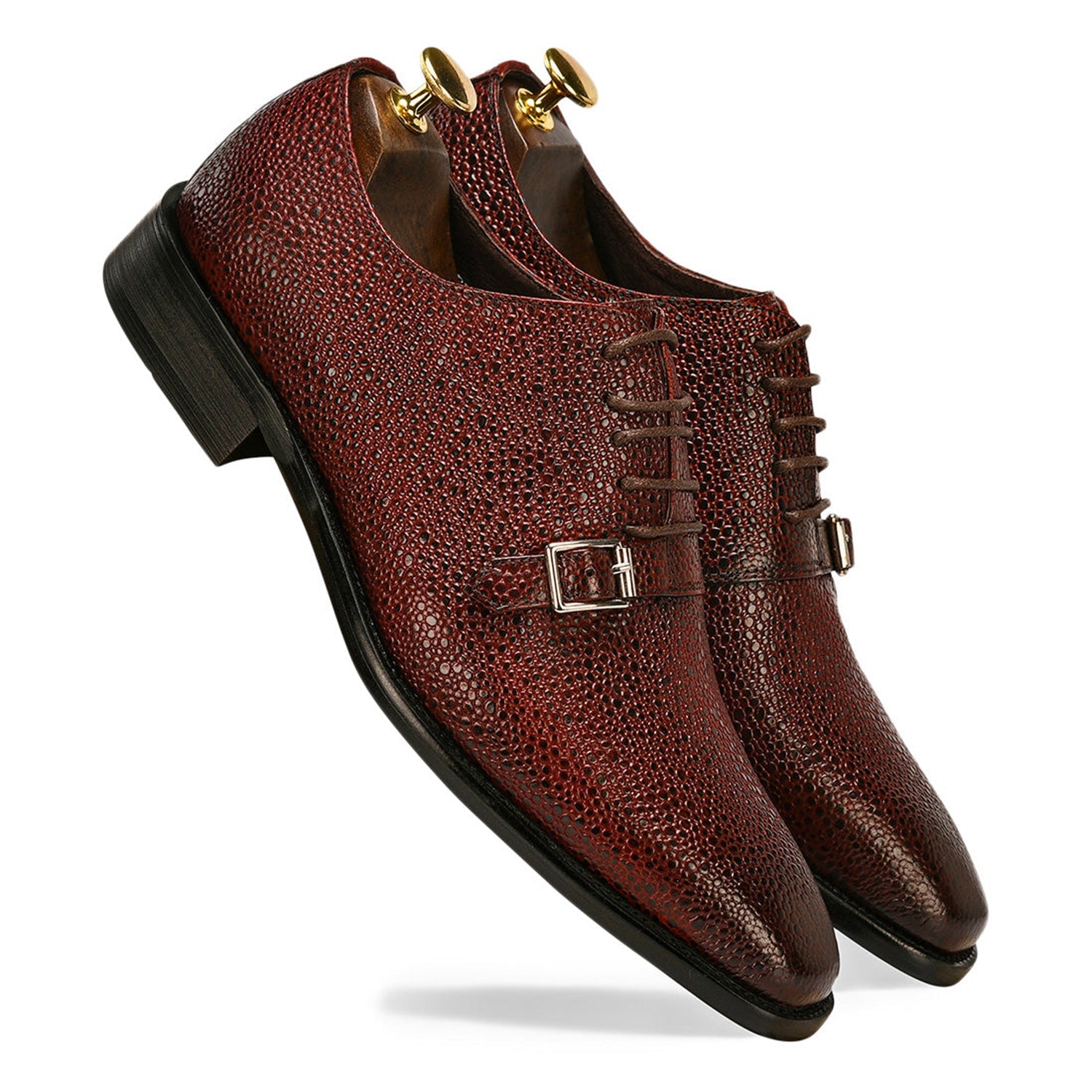 Stingray Leather Oxford Brown Shoes