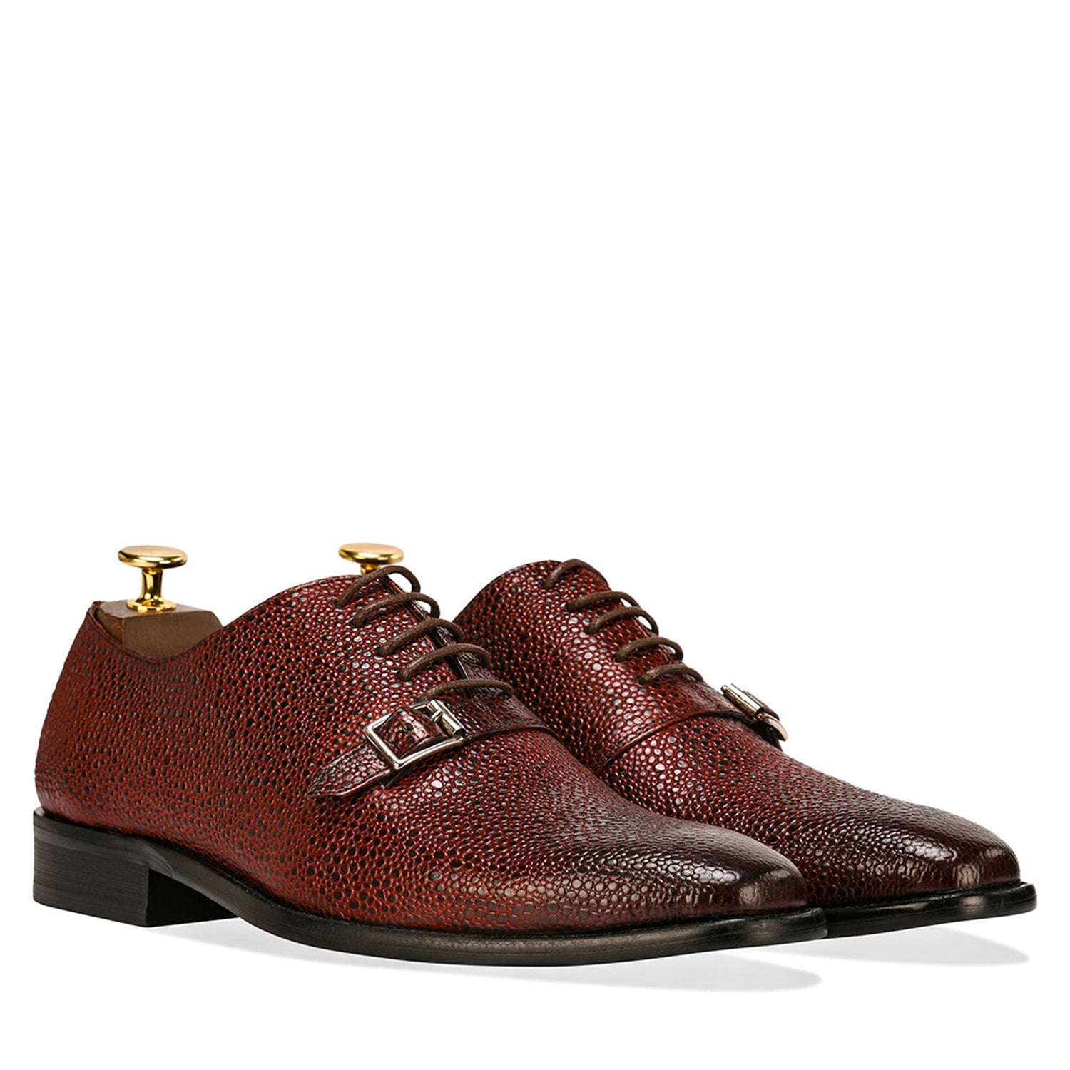 Stingray Leather Oxford Brown Shoes