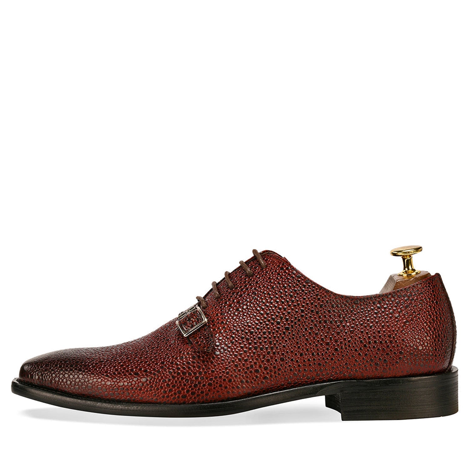 Stingray Leather Oxford Brown Shoes