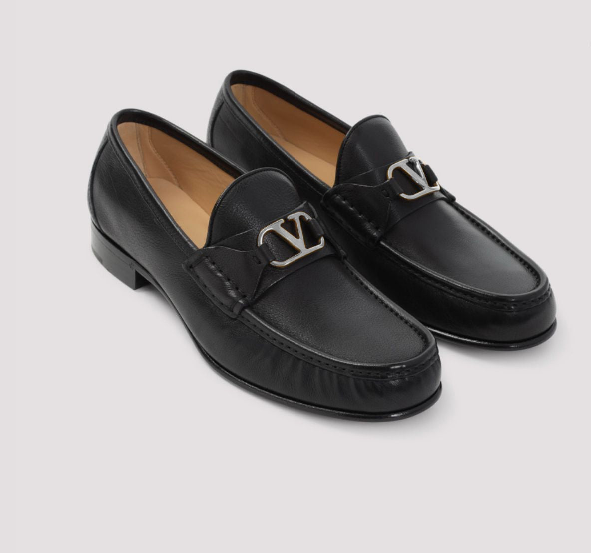 Embellished Full Grain Leather Loafers