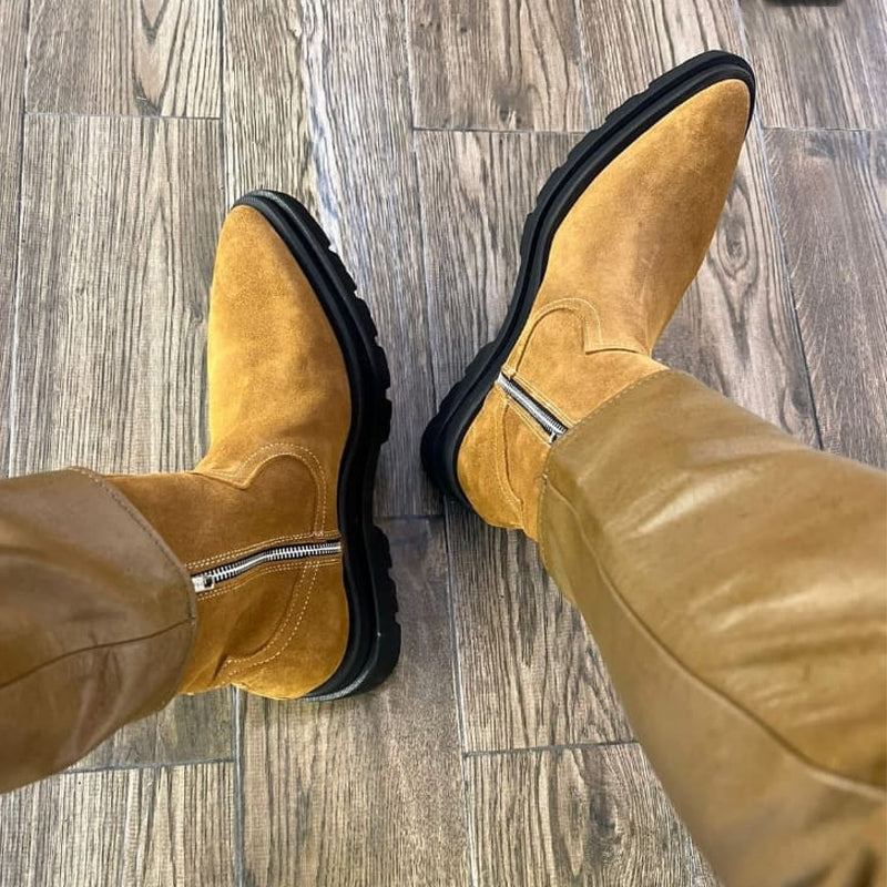 Suede Brick Booties for Men